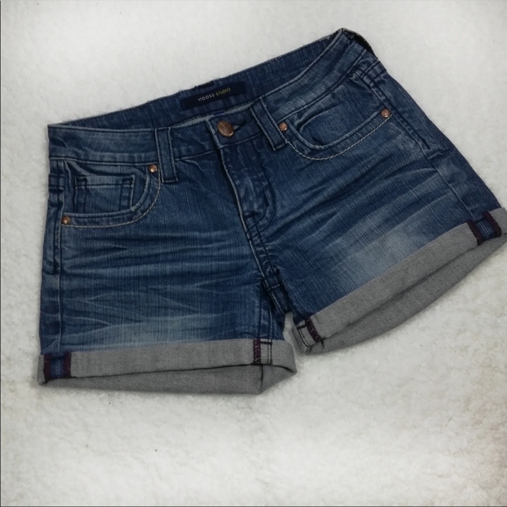 Vigoss Denim Distressed Faded Jean Shorts Size 0
